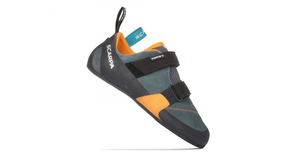 Scarpa Force V Climbing Shoes - Mens, Mangrove/Papaya, Medium, 38.5, 70018/001-ManPap-38.5