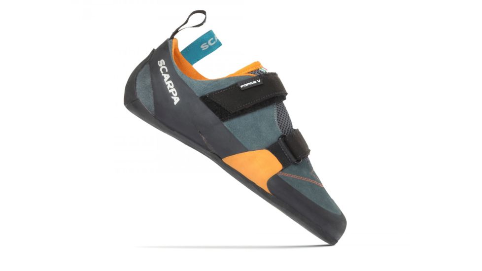 Scarpa Force V Climbing Shoes - Mens, Mangrove/Papaya, Medium, 38.5, 70018/001-ManPap-38.5