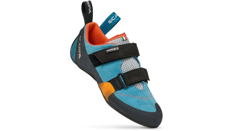 Scarpa Force V Climbing Shoes - Womens, Ice Fall/Mandarin Red, 41.5, 70018/002-IfallMred-41.5