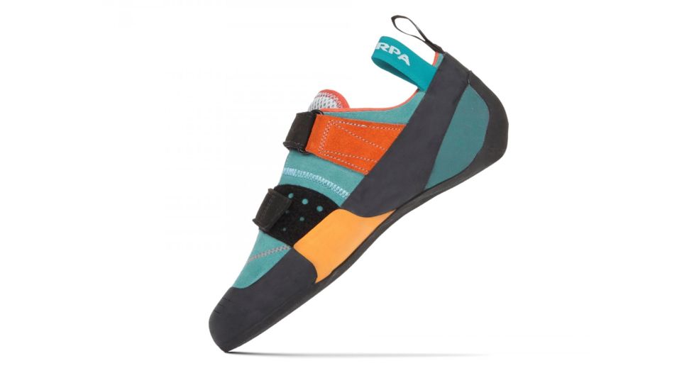 Scarpa Force V Climbing Shoes - Womens, Ice Fall/Mandarin Red, Medium, 34.5, 70018/002-IfallMred-34.5