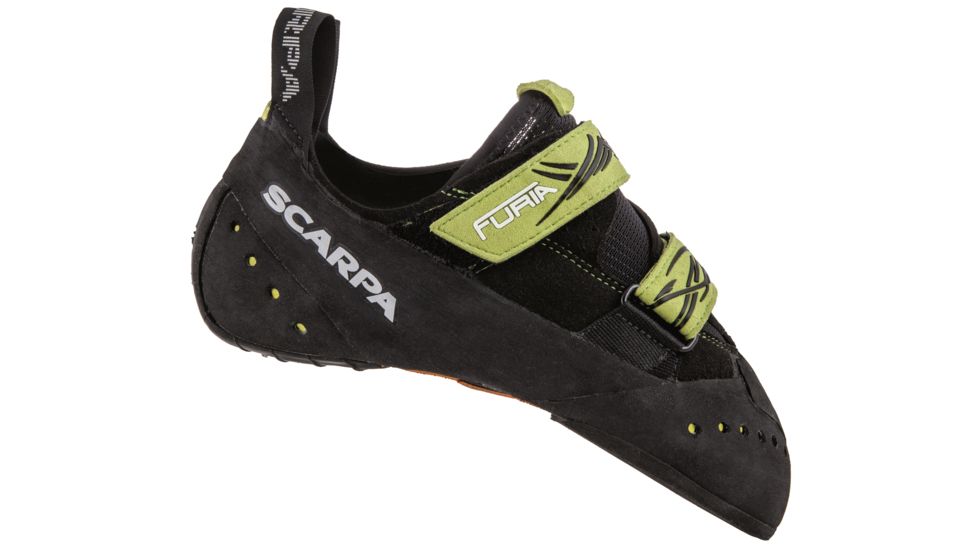 Scarpa Furia Climbing Shoe - Mens-Black/Lime-41.5