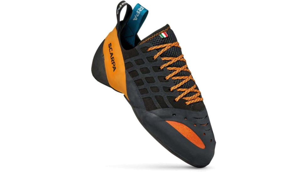 Scarpa Instinct Climbing Shoes, Black/Orange, 39.5, 70036/000-BlkOrg-39.5