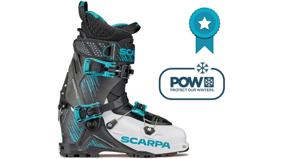 Scarpa Maestrale RS Alpine Touring Boot - Mens, White/Black/Azure, 29, 12051/501-WhtBlkAzr-29.0
