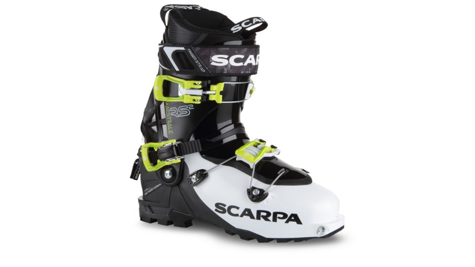 Scarpa Maestrale RS Alpine Touring Boot - Mens, White/Black/Lime, 27, 12046/501.1-WtBkLm-27.0