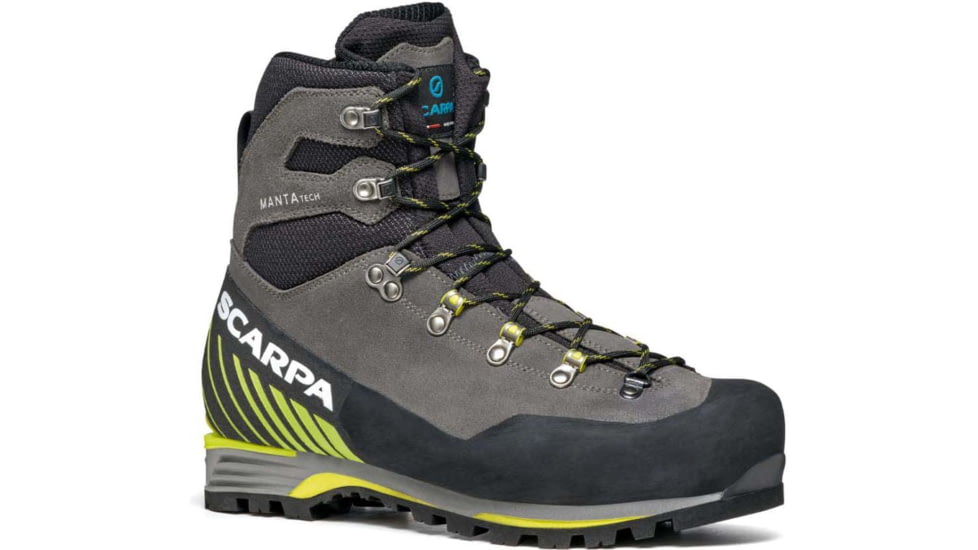 Scarpa Manta Tech GTX Mountaineering Shoes - Mens, Shark/Lime, 43, 87506/201-SrkLim-43