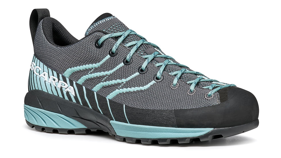 Scarpa Mescalito KN Climbing Shoes - Womens, Grey/Aqua, 38.5, 72111-352-GryAqua-38.5