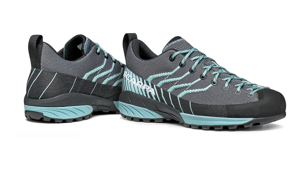 Scarpa Mescalito KN Climbing Shoes - Womens, Grey/Aqua, 38.5, 72111-352-GryAqua-38.5