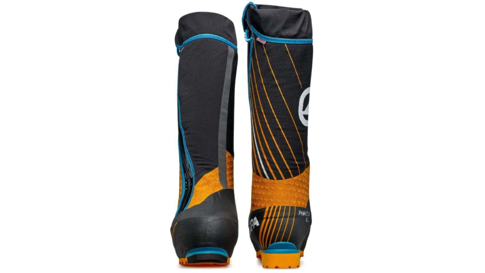 Scarpa Phantom 8000 Mountaineering Boots, Black/Bright Orange, 41, 87401/500-BlkBorg-41