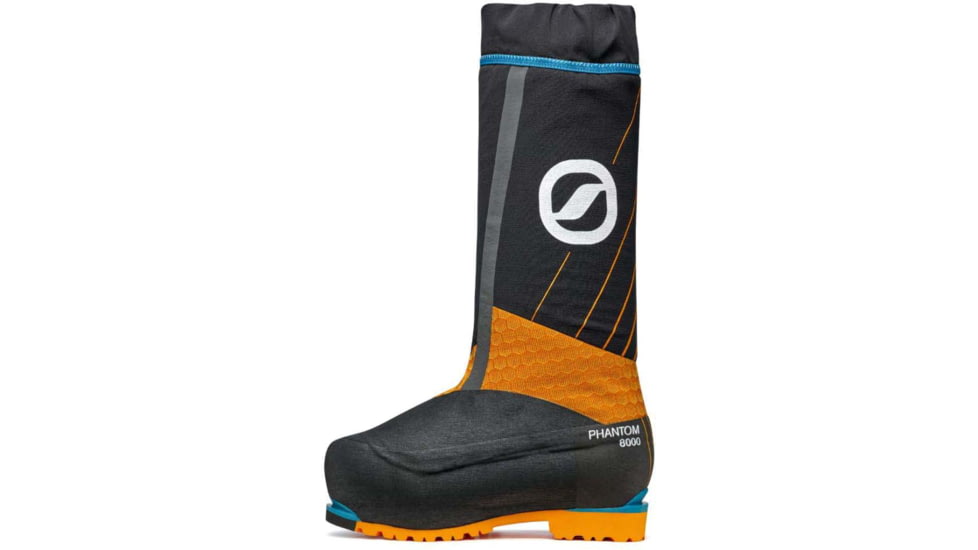 Scarpa Phantom 8000 Mountaineering Boots, Black/Bright Orange, 41, 87401/500-BlkBorg-41