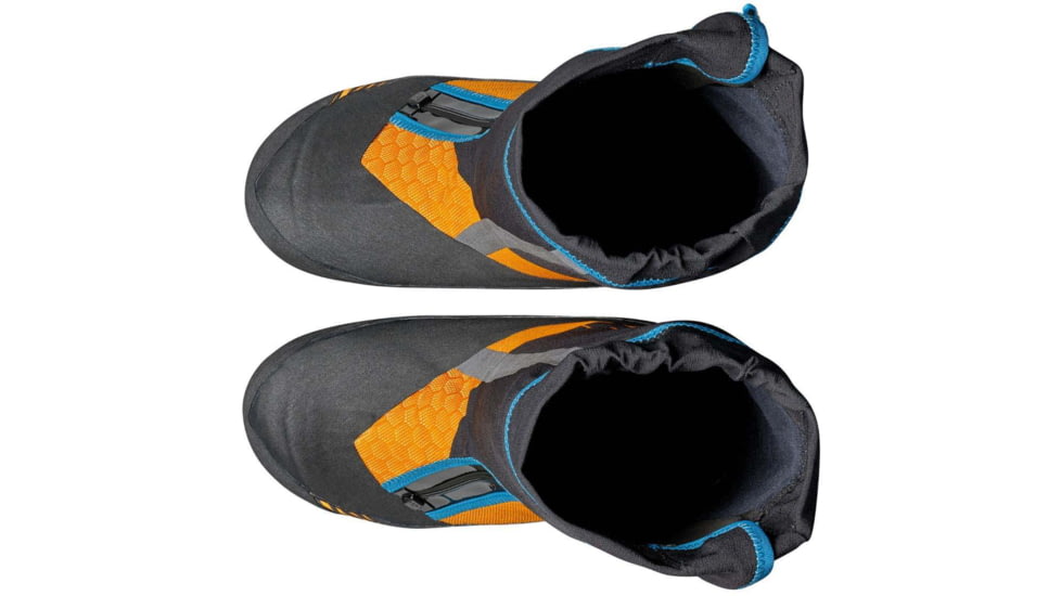 Scarpa Phantom 8000 Mountaineering Boots, Black/Bright Orange, 41, 87401/500-BlkBorg-41