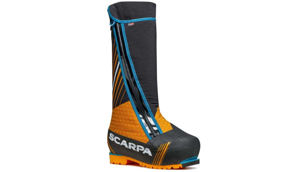 Scarpa Phantom 8000 Mountaineering Boots, Black/Bright Orange, 41, 87401/500-BlkBorg-41