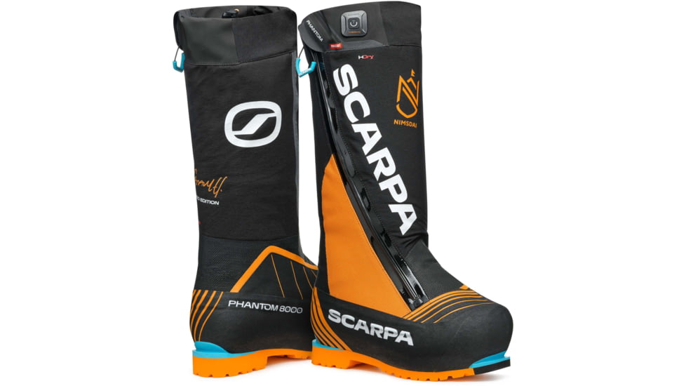 Scarpa Phantom 8000 Thermic HD Shoes, Black/Bright Orange, 48, 87403/500-BlkBorg-48