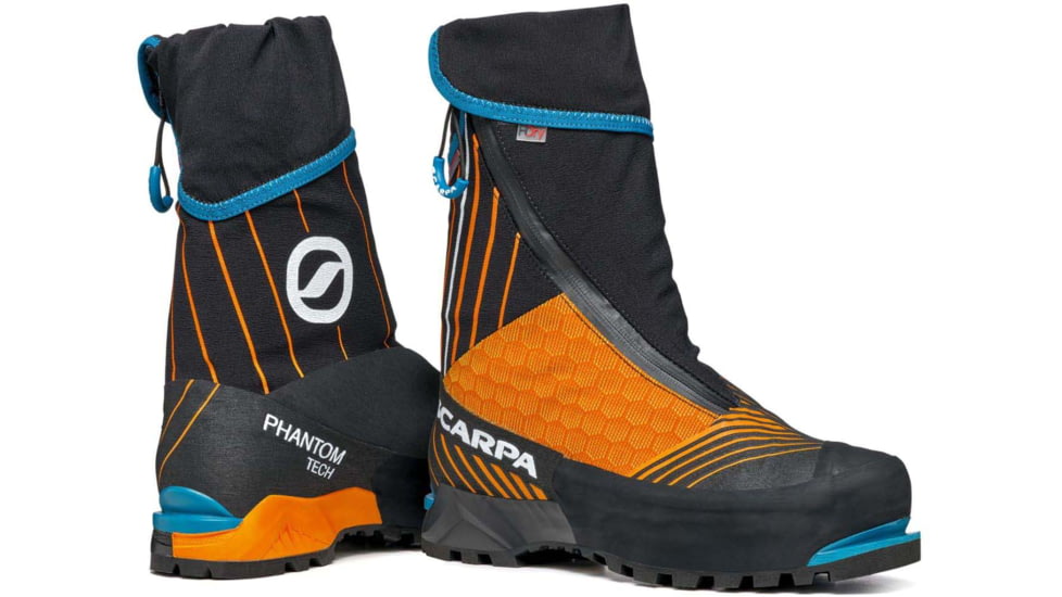 Scarpa Phantom Tech Mountaineering Shoes, Black/Bright Orange, 38.5, 87425/210-BlkBorg-38.5