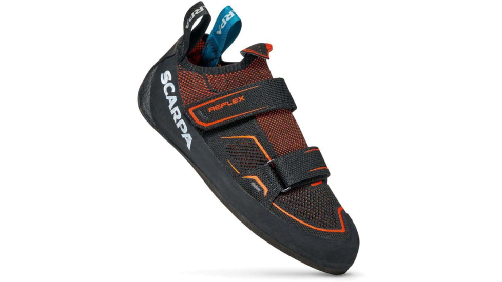 Scarpa Reflex V Climbing Shoes - Mens, Black/Flame, 41.5, 70067/000-BlkFla-41.5