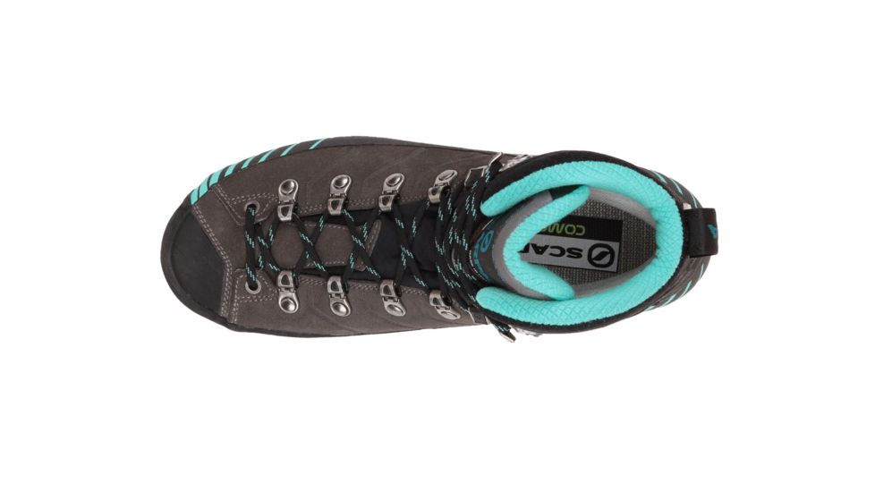 Scarpa Ribelle HD Mountaineering Boots - Womens, Titanium/Aqua, Medium, 37, 71085/252.4-TitAqua-37