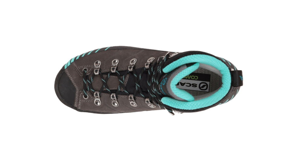 Scarpa Ribelle HD Mountaineering Boots - Womens, Titanium/Aqua, Medium, 41, 71085/252.4-TitAqua-41