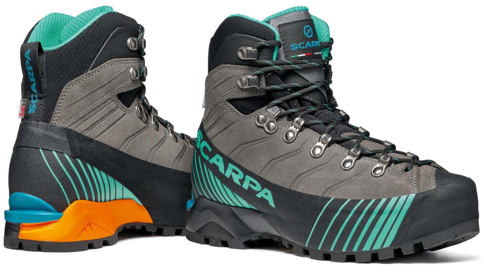 Scarpa Ribelle HD Mountaineering Shoes - Womens, Titanium/Aqua, 38.5, 71087/252.2-TitAqua-38.5