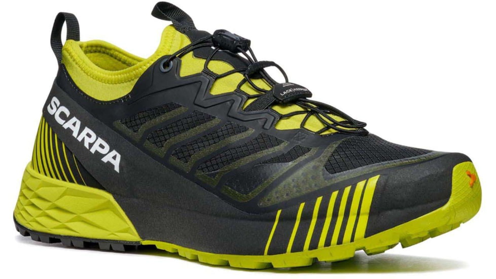 Scarpa Ribelle Run Shoes - Mens, Black/Lime, 41.5, 33078/351-BlkLim-41.5