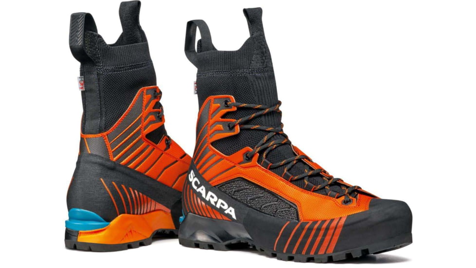Scarpa Ribelle Tech 2.0 HD Mountaineering Shoes, Black/Orange, 42, 71073/250-BlkOrg-42