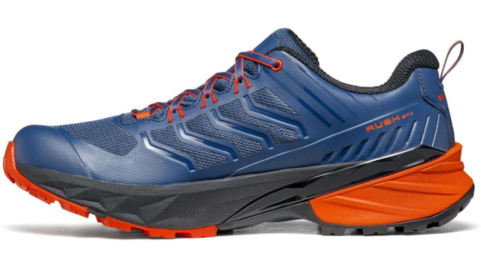 Scarpa Rush GTX Trailrunning Shoes - Mens, Blue/Fiesta, 43, 33080/200-BluFst-43