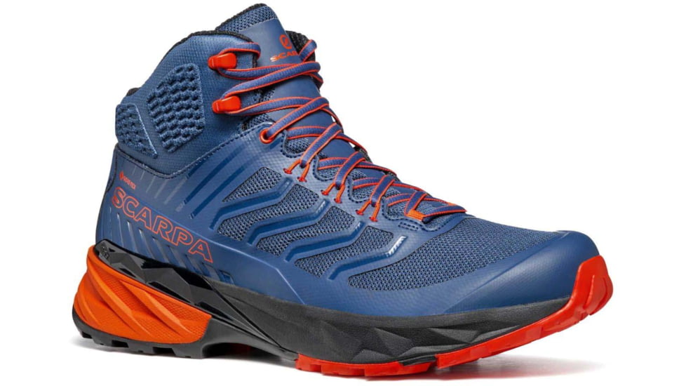 Scarpa Rush Mid GTX Hiking Shoes - Mens, Blue/Fiesta, 44, 63130/200-BluFst-44