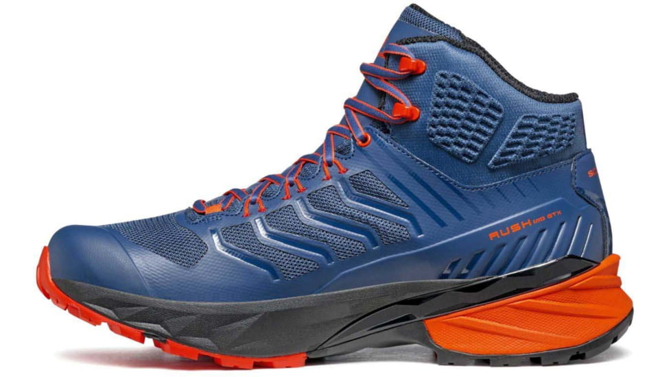 Scarpa Rush Mid GTX Hiking Shoes - Mens, Blue/Fiesta, 44, 63130/200-BluFst-44