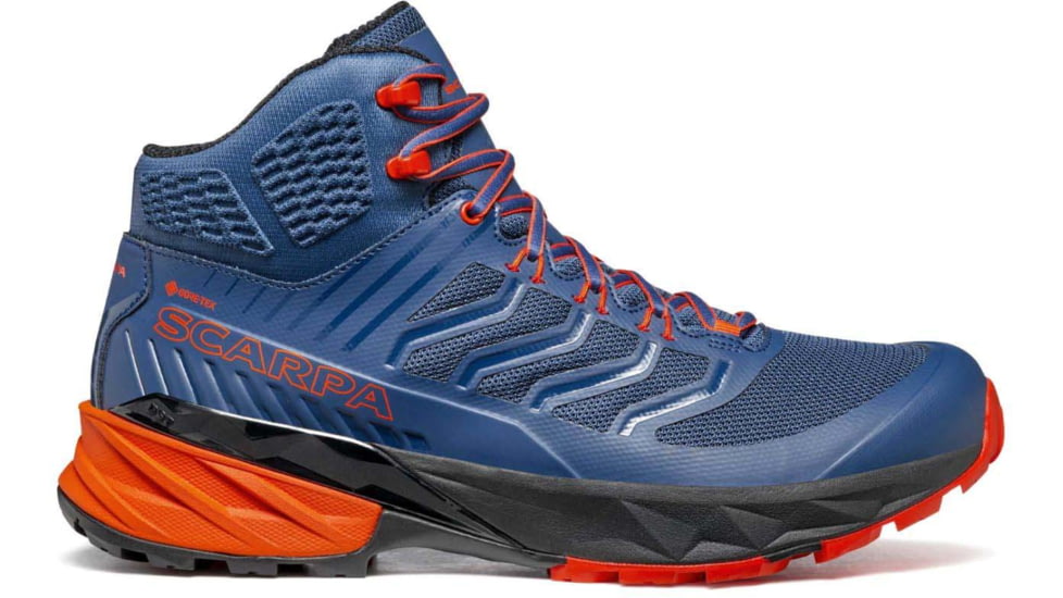 Scarpa Rush Mid GTX Hiking Shoes - Mens, Blue/Fiesta, 44, 63130/200-BluFst-44