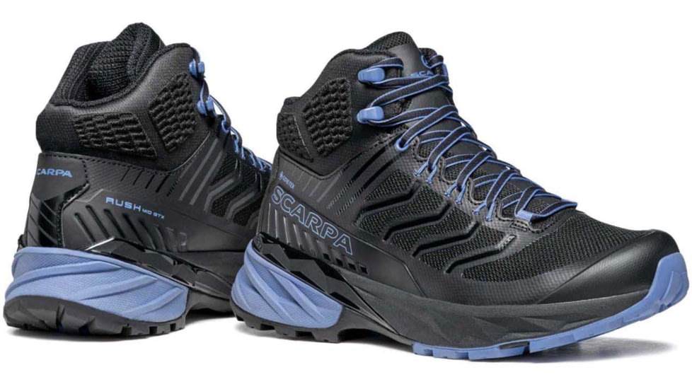 Scarpa Rush Mid GTX Hiking Shoes - Womens, Black/Provence, 39.5, 63130/202-BlkProv-39.5