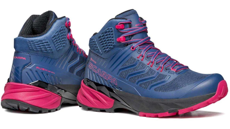 Scarpa Rush Mid GTX Hiking Shoes - Womens, Blue/Fuxia, 39.5, 63130/202-BluFux-39.5
