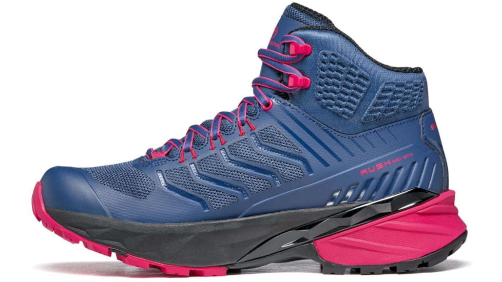 Scarpa Rush Mid GTX Hiking Shoes - Womens, Blue/Fuxia, 39.5, 63130/202-BluFux-39.5