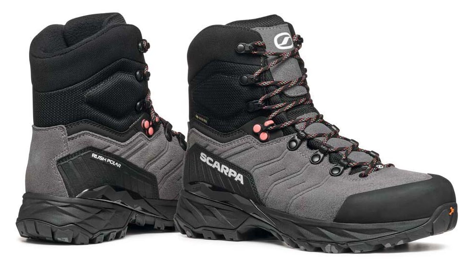 Scarpa Rush Polar GTX Shoes - Womens, Smoke/Coral, 39, 63138/202-SmkCor-39
