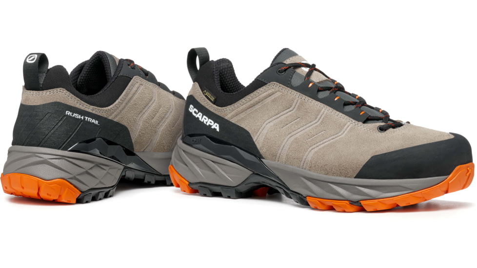Scarpa Rush Trail GTX Shoes - Mens, Taupe/Mango, 42, 63142/200-TauMang-42