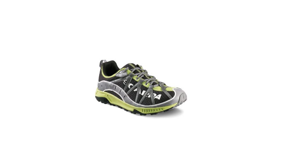 Scarpa Spark Trail Running Shoe - Mens-BlkGrnApp-Medium-45