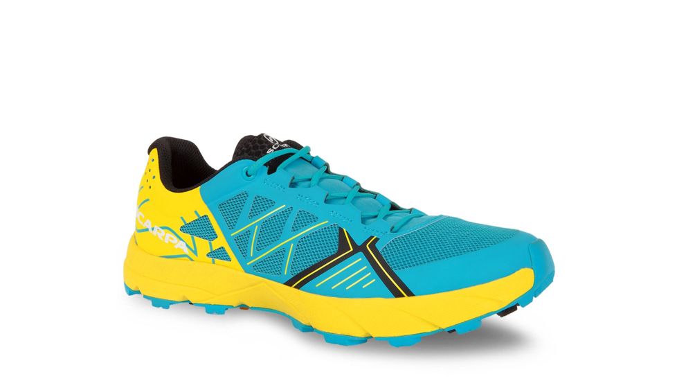 Scarpa Spin Trail Running Shoe - Womens, Scuba Blue/Lemon, 37.5, 33060/352-SbluLem-37.5
