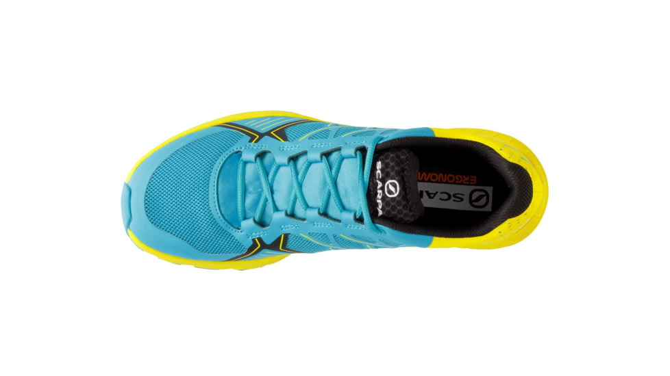 Scarpa Spin Trail Running Shoe - Womens, Scuba Blue/Lemon, 37.5, 33060/352-SbluLem-37.5