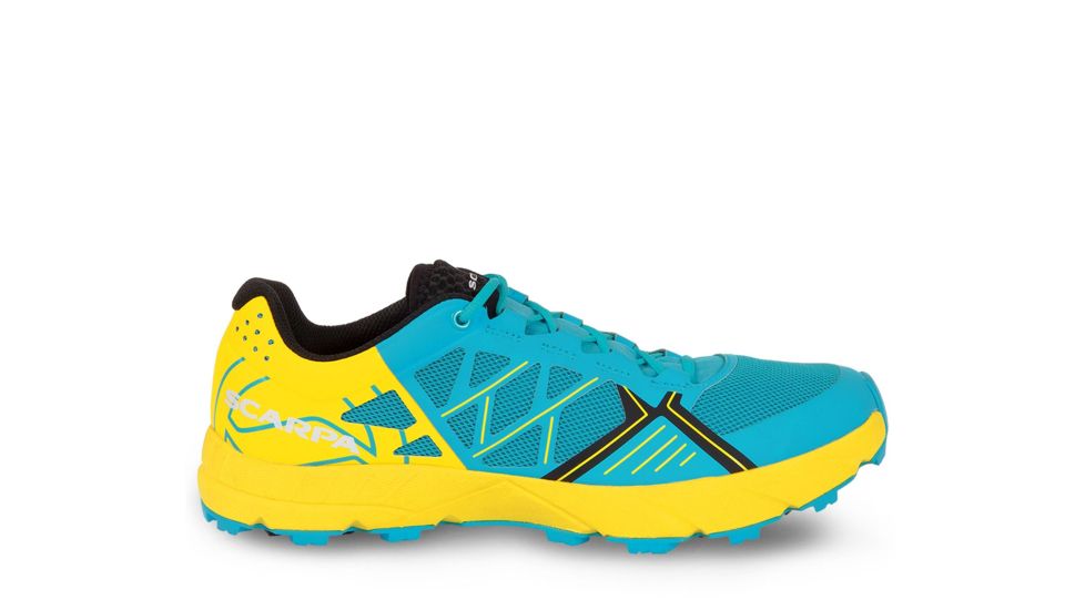 Scarpa Spin Trail Running Shoe - Womens, Scuba Blue/Lemon, 37.5, 33060/352-SbluLem-37.5