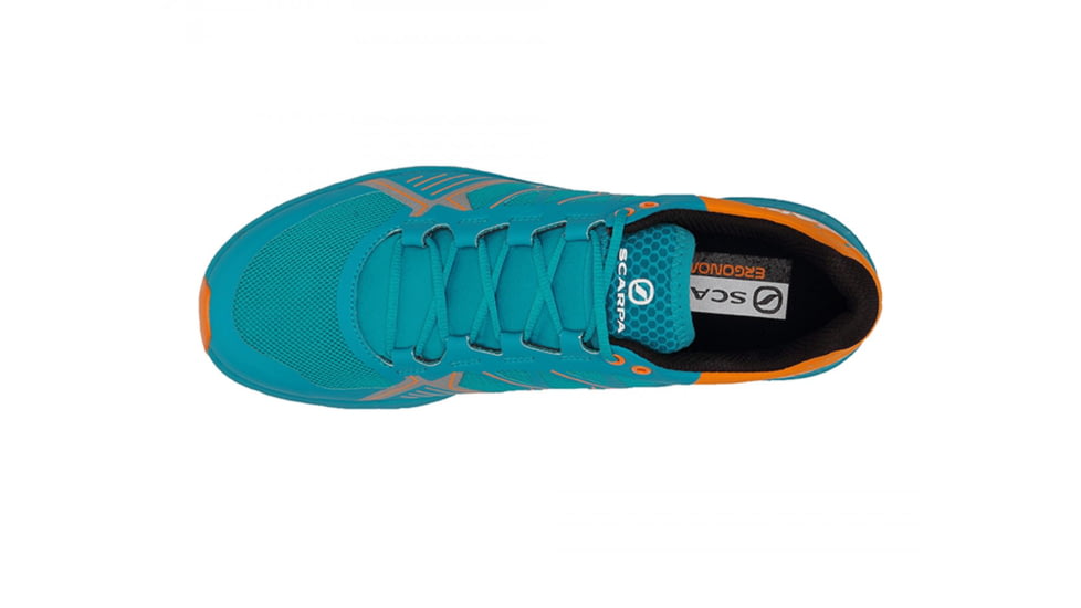 Scarpa Spin Trail Running Shoes - Mens, Sea/Bright Orange, Medium, 46, 33060/350-SeaBorg-46