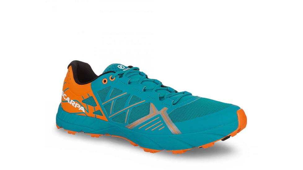 Scarpa Spin Trail Running Shoes - Mens, Sea/Bright Orange, Medium, 46, 33060/350-SeaBorg-46
