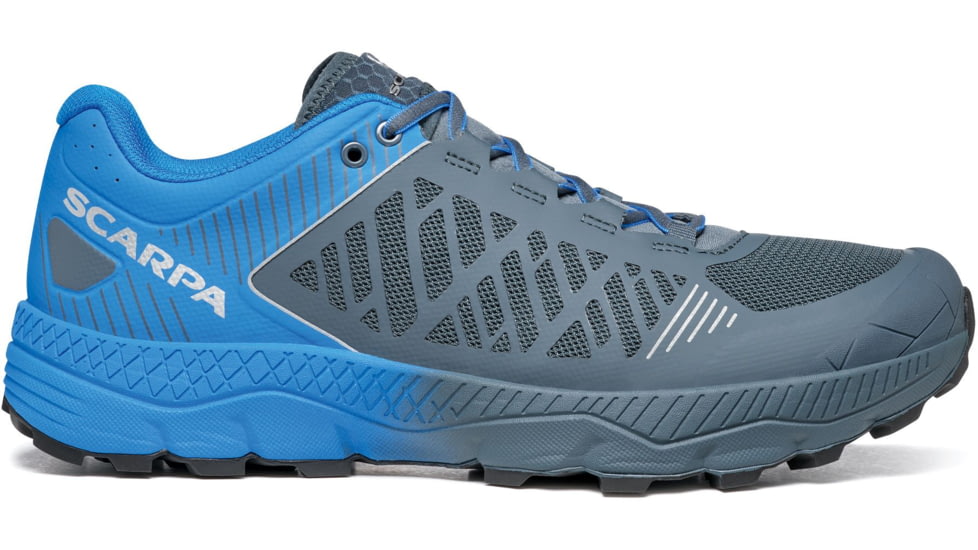 Scarpa Spin Ultra Trailrunning Shoes - Mens, Iron Grey/Vivid Blue, 45 EU, 33072/350-IgryVblu-45