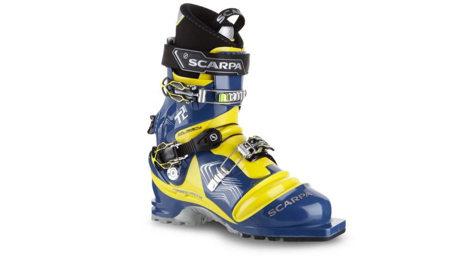 Scarpa T2 Eco Telemark Boots - Mens, True Blue/Acid Green, 25, 12211/501.3-TblAgrn-25.0