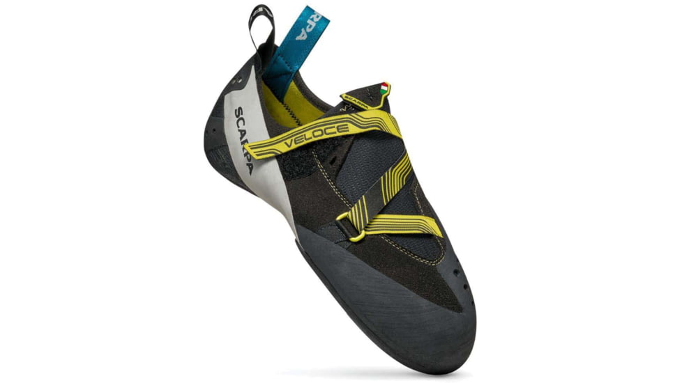 Scarpa Veloce Climbing Shoes - Mens, Black/Yellow, 41.5 Euro, 70065/001-BlkYel-41.5