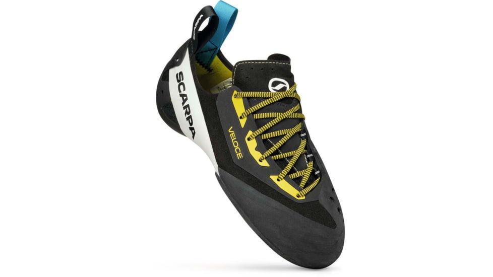 Scarpa Veloce L Climbing Shoes - Mens, Black/Yellow, 44, 70079/001-BlkYel-44