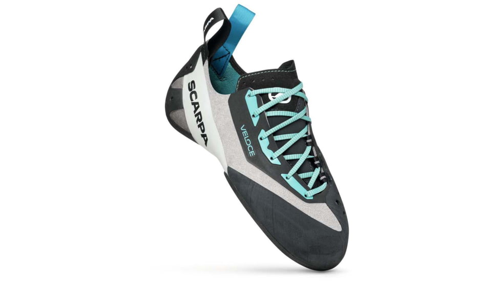 Scarpa Veloce L Climbing Shoes - Womens, Light Grey/Maldive, 36, 70079/002-LtgryMal-36