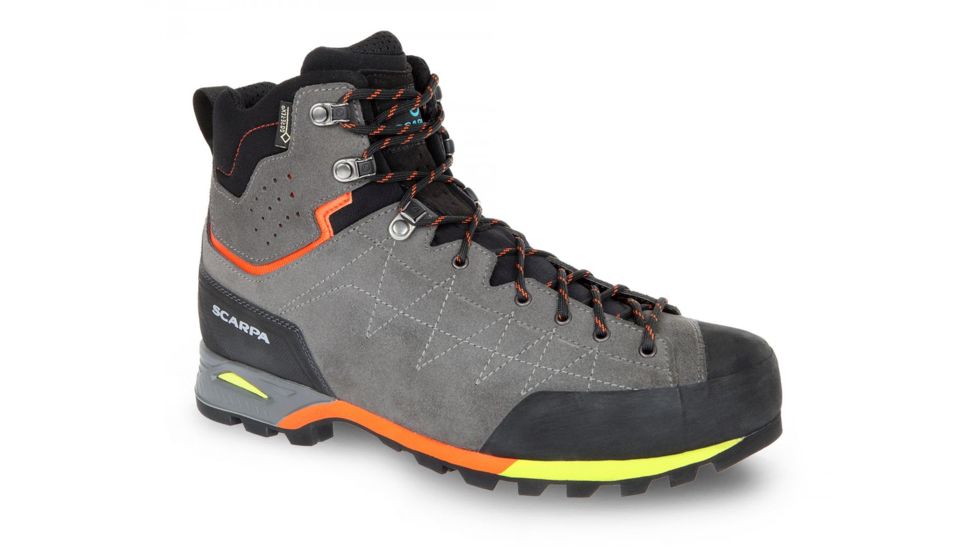 Scarpa Zodiac Plus GTX Backpacking Boots - Mens, Shark/Orange, Medium, 39.5, 71110/200.1-SrkOrg-39.5