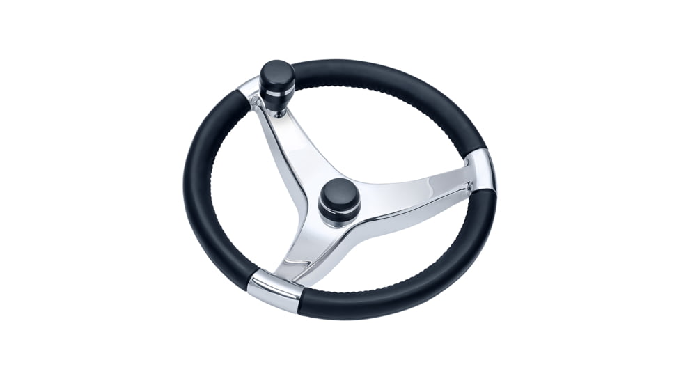 Schmitt &amp; Ongaro Marine Evo Pro 316 Cast Stainless Steel Steering Wheel w/Control Knob - 13.5" Diameter 49145