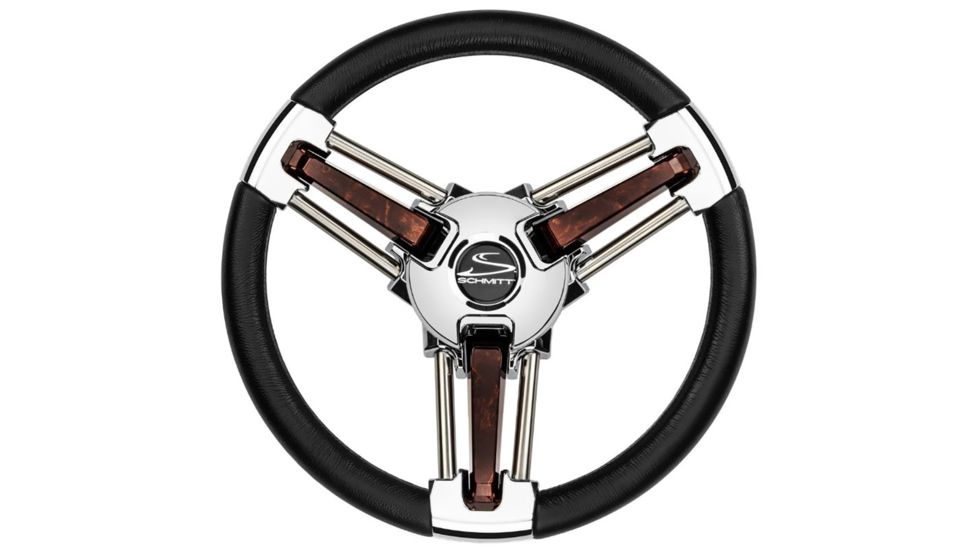 Schmitt &amp; Ongaro Marine &amp; Ongaro Burano Wheel - 14" Black Polyrethane - 3/4" Tapered Hub 70553