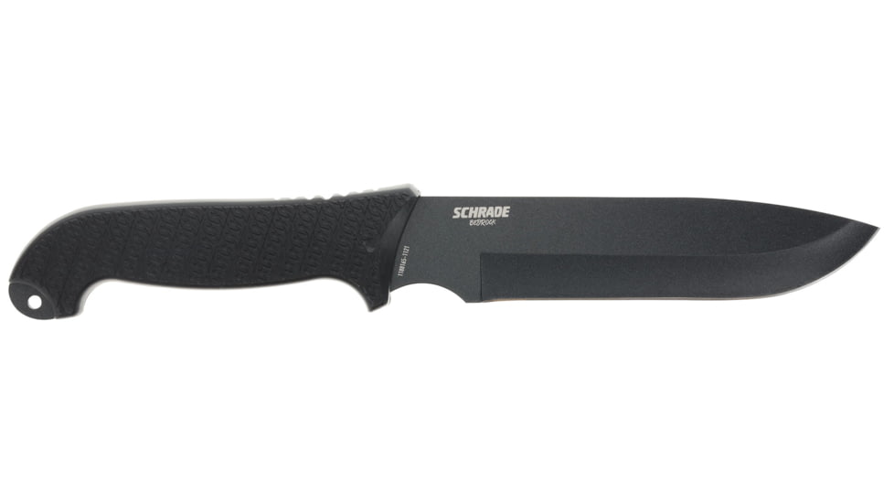 Schrade Bedrock Magnum Fixed Blade Knife, AUS-10 Steel Blade, Non-Sleep Rubberized Handle, 1182517