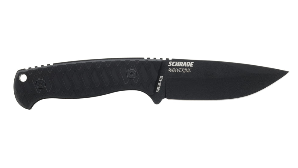 Schrade Bitterroot Fixed Blade Knife, AUS-10 Steel Blade, G10 Handle, 1182520