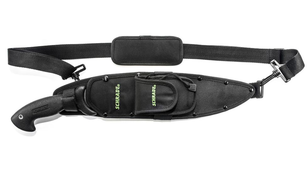 Schrade Bolo Machete Full Tang,14in Stainless Steel Fixed Blade,Ergonomic Safe-T-Grip Handle,Clam Package SCHBOLOCP