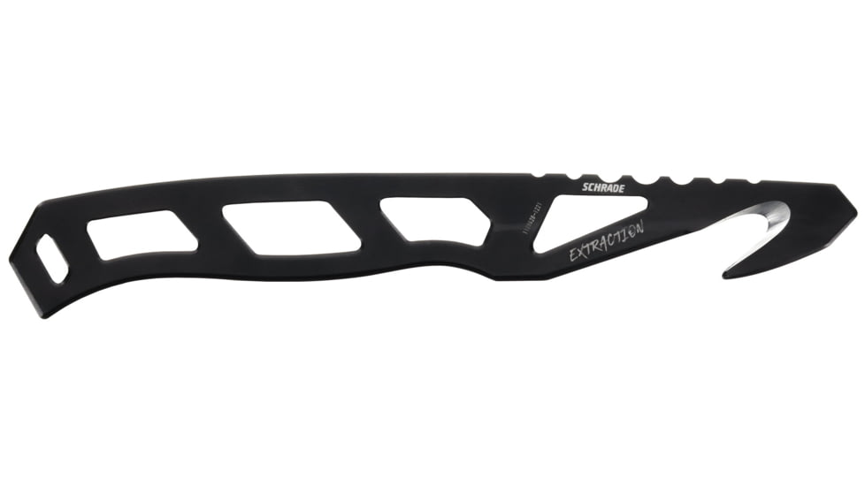 Schrade Extraction Rescue Hook Fixed Blade Knife, AUS-10 Blade, 1159297